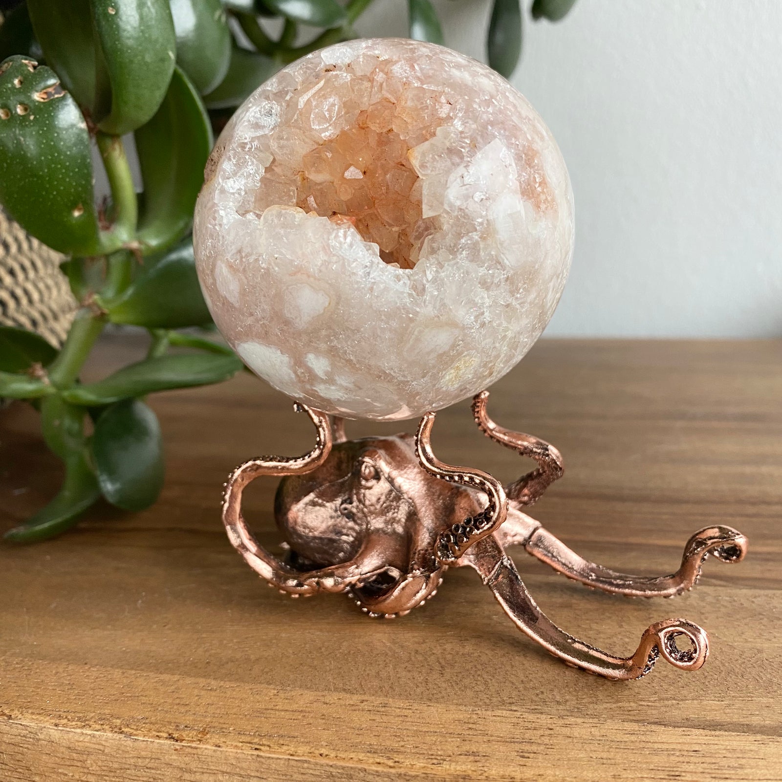 Kugel Ständer Oktopus rose gold